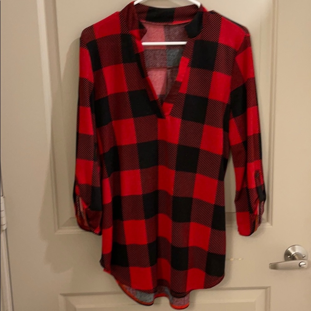 Buffalo plaid stylish top